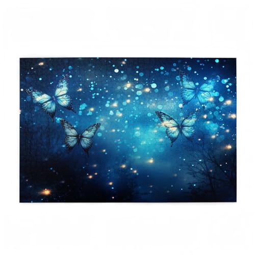 Puzzle 1000 Teile Traum Puzzle Schmetterling DIY Kreative Holz Jigsaws für Erwachsene mit Geschenkbox Verpackung, Impossible Herausfordernde Familie Aktivität Spiele, Deko Wohnzimmer 75x50cm D-758 von Wehsaeho