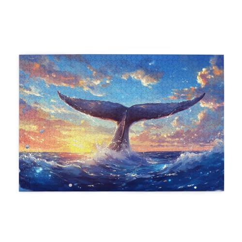 Puzzle 1000 Teile Wal Puzzle Meer DIY Kreative Holz Jigsaws für Erwachsene mit Geschenkbox Verpackung, Impossible Herausfordernde Familie Aktivität Spiele, Deko Wohnzimmer Geschenke 75x50cm E-1370 Puzzle 1000 Teile Wal Puzzle Meer DIY Kreative Holz Jigsaws für Erwachsene mit Geschenkbox Verpackung, Impossible Herausfordernde Familie Aktivität Spiele, Deko Wohnzimmer Geschenke 75x50cm E-1370 von Wehsaeho
