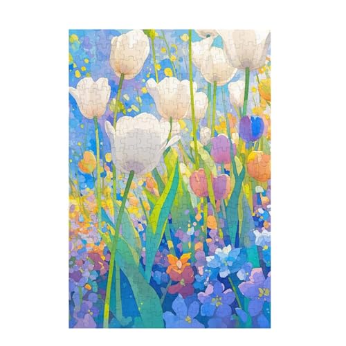 Puzzle 1500 Teile Blume Puzzle Farbe DIY Kreative Holz Jigsaws für Erwachsene mit Geschenkbox, Impossible Herausfordernde Familie Aktivität Spiele, Deko Wohnzimmer, Geschenke für Frauen 87x57cm D-933 von Wehsaeho