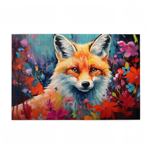 Puzzle 1500 Teile Blume Puzzle Fuchs DIY Kreative Holz Jigsaws für Erwachsene mit Geschenkbox, Impossible Herausfordernde Familie Aktivität Spiele, Deko Wohnzimmer, Geschenke für Frauen 87x57cm D-570 Puzzle 1500 Teile Blume Puzzle Fuchs DIY Kreative Holz Jigsaws für Erwachsene mit Geschenkbox, Impossible Herausfordernde Familie Aktivität Spiele, Deko Wohnzimmer, Geschenke für Frauen 87x57cm D-570 von Wehsaeho