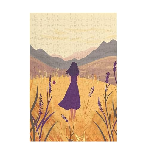 Puzzle 1500 Teile Frau Puzzle Berg DIY Kreative Holz Jigsaws für Erwachsene mit Geschenkbox Verpackung, Impossible Herausfordernde Familie Aktivität Spiele, Geschenke für Frauen 87x57cm D-1480 von Wehsaeho