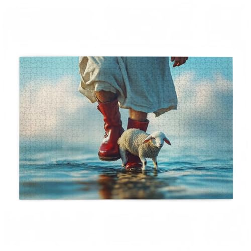 Puzzle 1500 Teile Schaf Puzzle Meer DIY Kreative Holz Jigsaws für Erwachsene mit Geschenkbox Verpackung, Impossible Herausfordernde Familie Aktivität Spiele, Geschenke für Frauen 87x57cm D-380 Puzzle 1500 Teile Schaf Puzzle Meer DIY Kreative Holz Jigsaws für Erwachsene mit Geschenkbox Verpackung, Impossible Herausfordernde Familie Aktivität Spiele, Geschenke für Frauen 87x57cm D-380 von Wehsaeho
