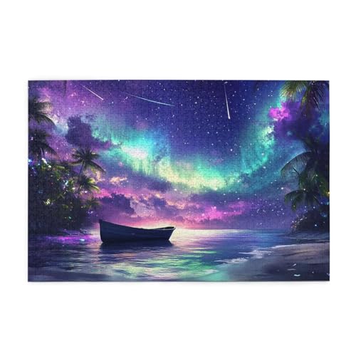 Puzzle 200 Teile Aurora Puzzle Baum DIY Kreative Holz Jigsaws für Erwachsene mit Geschenkbox Verpackung, Impossible Herausfordernde Familie Aktivität Spiele, Deko Wohnzimmer Geschenke 35x25cm E-193 von Wehsaeho