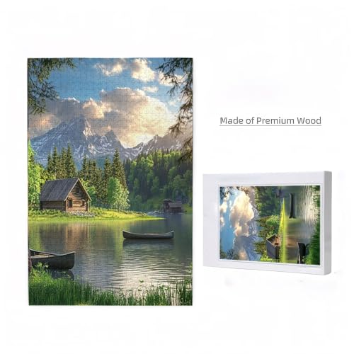 Puzzle 200 Teile Bauernhof Puzzle Berg DIY Kreative Holz Jigsaws für Erwachsene mit Geschenkbox Verpackung, Impossible Herausfordernde Familie Aktivität Spiele, Geschenke für Frauen 35x25cm D-821 von Wehsaeho