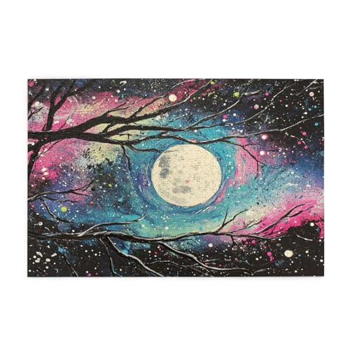 Puzzle 200 Teile Baum Puzzle Bunte Wolken DIY Kreative Holz Jigsaws für Erwachsene, Geschenkbox Verpackung, Impossible Herausfordernde Familie Aktivität Spiele, Deko Wohnzimmer 35x25cm E-1613 von Wehsaeho