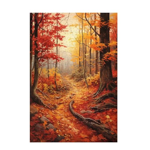 Puzzle 200 Teile Baum Puzzle Herbst DIY Kreative Holz Jigsaws für Erwachsene mit Geschenkbox, Impossible Herausfordernde Familie Aktivität Spiele, Deko Wohnzimmer, Geschenke für Frauen 35x25cm D-1537 von Wehsaeho
