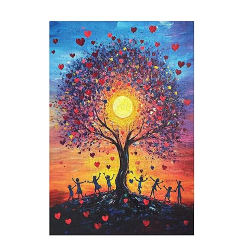 Puzzle 200 Teile Baum des Lebens Puzzle Wie DIY Kreative Holz Jigsaws für Erwachsene mit Geschenkbox Verpackung, Impossible Herausfordernde Familie Aktivität Spiele, Deko Wohnzimmer 35x25cm D-1178 von Wehsaeho