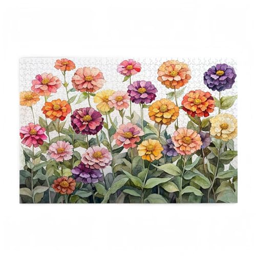 Puzzle 200 Teile Blume Puzzle Einfachheit DIY Kreative Holz Jigsaws für Erwachsene mit Geschenkbox Verpackung, Impossible Herausfordernde Familie Aktivität Spiele, Deko Wohnzimmer 35x25cm D-464 von Wehsaeho