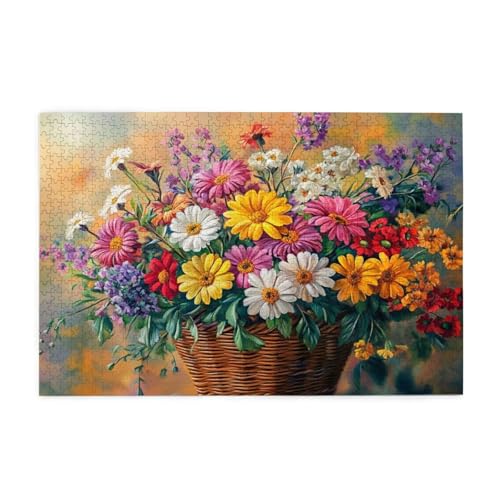 Puzzle 200 Teile Blume Puzzle Farbe DIY Kreative Holz Jigsaws für Erwachsene mit Geschenkbox Verpackung, Impossible Herausfordernde Familie Aktivität Spiele, Deko Wohnzimmer Geschenke 35x25cm E-1054 von Wehsaeho