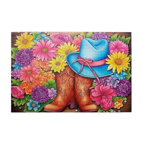 Puzzle 200 Teile Blume Puzzle Hut DIY Kreative Holz Jigsaws für Erwachsene mit Geschenkbox Verpackung, Impossible Herausfordernde Familie Aktivität Spiele, Deko Wohnzimmer Geschenke 35x25cm E-860 von Wehsaeho