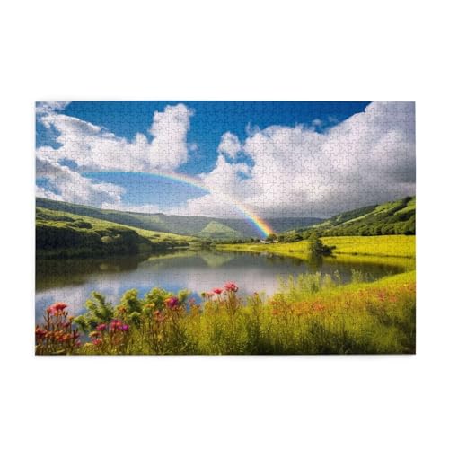 Puzzle 200 Teile Blume Puzzle Landschaft DIY Kreative Holz Jigsaws für Erwachsene, Geschenkbox Verpackung, Impossible Herausfordernde Familie Aktivität Spiele, Deko Wohnzimmer Geschenke 35x25cm E-277 von Wehsaeho