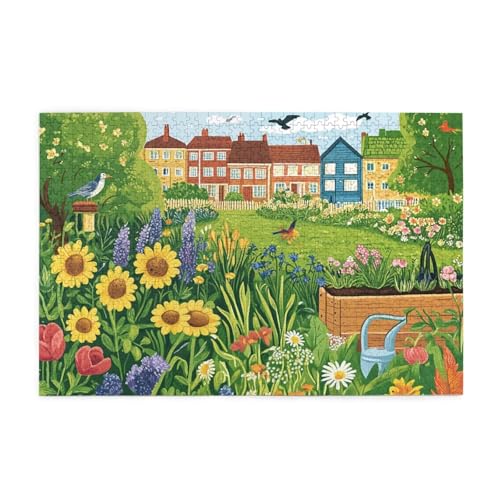 Puzzle 200 Teile Blume Puzzle Landschaft DIY Kreative Holz Jigsaws für Erwachsene, Geschenkbox Verpackung, Impossible Herausfordernde Familie Aktivität Spiele, Deko Wohnzimmer Geschenke 35x25cm E-526 von Wehsaeho