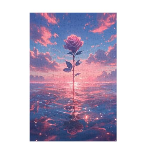 Puzzle 200 Teile Blume Puzzle Meer DIY Kreative Holz Jigsaws für Erwachsene mit Geschenkbox Verpackung, Impossible Herausfordernde Familie Aktivität Spiele, Geschenke für Frauen 35x25cm D-1081 von Wehsaeho