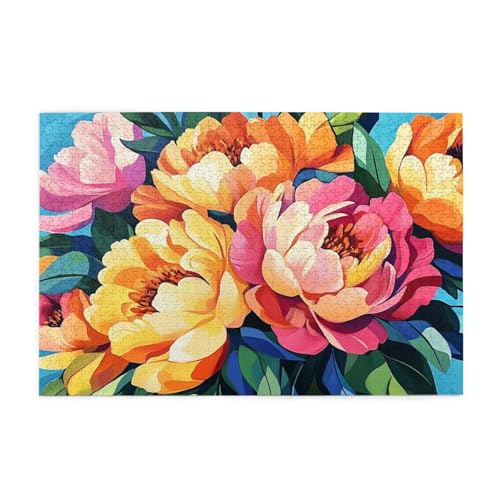 Puzzle 200 Teile Blume Puzzle Pfingstrose DIY Kreative Holz Jigsaws für Erwachsene, Geschenkbox Verpackung, Impossible Herausfordernde Familie Aktivität Spiele, Deko Wohnzimmer 35x25cm E-1407 Puzzle 200 Teile Blume Puzzle Pfingstrose DIY Kreative Holz Jigsaws für Erwachsene, Geschenkbox Verpackung, Impossible Herausfordernde Familie Aktivität Spiele, Deko Wohnzimmer 35x25cm E-1407 von Wehsaeho