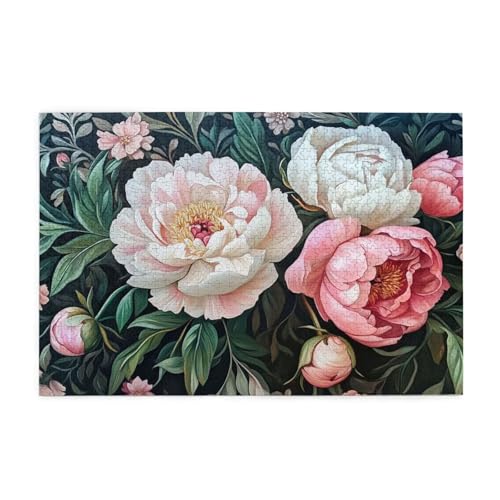 Puzzle 200 Teile Blume Puzzle Retro DIY Kreative Holz Jigsaws für Erwachsene mit Geschenkbox Verpackung, Impossible Herausfordernde Familie Aktivität Spiele, Deko Wohnzimmer Geschenke 35x25cm E-1060 von Wehsaeho