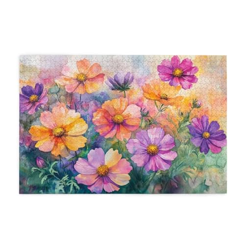 Puzzle 200 Teile Blume Puzzle Retro DIY Kreative Holz Jigsaws für Erwachsene mit Geschenkbox Verpackung, Impossible Herausfordernde Familie Aktivität Spiele, Deko Wohnzimmer Geschenke 35x25cm E-1375 von Wehsaeho