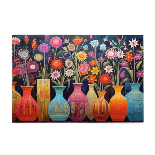 Puzzle 200 Teile Blume Puzzle Retro DIY Kreative Holz Jigsaws für Erwachsene mit Geschenkbox Verpackung, Impossible Herausfordernde Familie Aktivität Spiele, Deko Wohnzimmer Geschenke 35x25cm E-494 von Wehsaeho