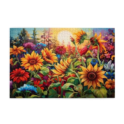 Puzzle 200 Teile Blume Puzzle Sonnenuntergang DIY Kreative Holz Jigsaws für Erwachsene, Impossible Herausfordernde Familie Aktivität Spiele, Deko Wohnzimmer, Geschenke für Frauen 35x25cm E-565 von Wehsaeho