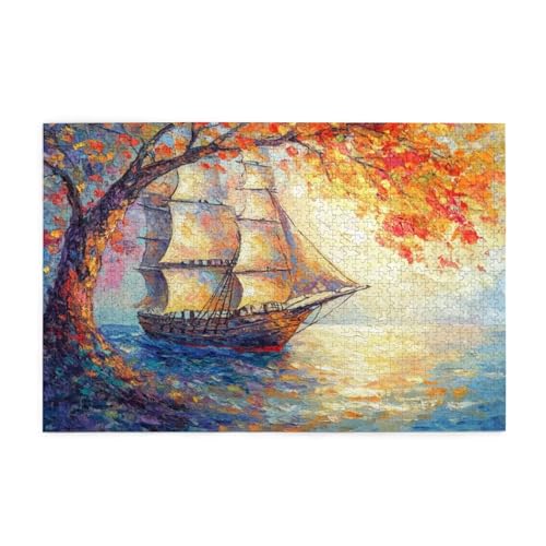 Puzzle 200 Teile Boot Puzzle Baum DIY Kreative Holz Jigsaws für Erwachsene mit Geschenkbox Verpackung, Impossible Herausfordernde Familie Aktivität Spiele, Deko Wohnzimmer Geschenke 35x25cm E-329 Puzzle 200 Teile Boot Puzzle Baum DIY Kreative Holz Jigsaws für Erwachsene mit Geschenkbox Verpackung, Impossible Herausfordernde Familie Aktivität Spiele, Deko Wohnzimmer Geschenke 35x25cm E-329 von Wehsaeho