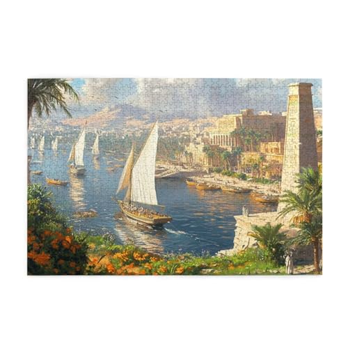 Puzzle 200 Teile Boot Puzzle Meer DIY Kreative Holz Jigsaws für Erwachsene mit Geschenkbox Verpackung, Impossible Herausfordernde Familie Aktivität Spiele, Deko Wohnzimmer Geschenke 35x25cm E-1161 von Wehsaeho