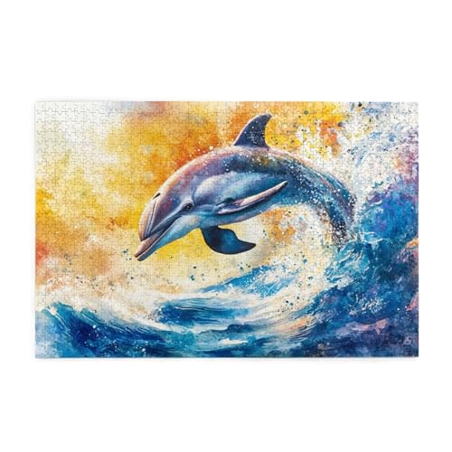 Puzzle 200 Teile Delphin Puzzle Meer DIY Kreative Holz Jigsaws für Erwachsene mit Geschenkbox Verpackung, Impossible Herausfordernde Familie Aktivität Spiele, Deko Wohnzimmer Geschenke 35x25cm E-1286 Puzzle 200 Teile Delphin Puzzle Meer DIY Kreative Holz Jigsaws für Erwachsene mit Geschenkbox Verpackung, Impossible Herausfordernde Familie Aktivität Spiele, Deko Wohnzimmer Geschenke 35x25cm E-1286 von Wehsaeho
