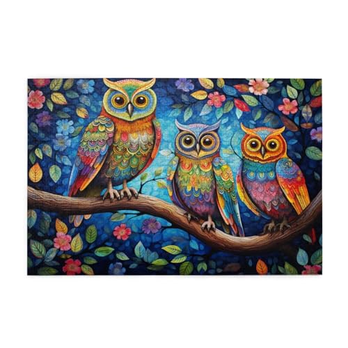Puzzle 200 Teile Eule Puzzle Blume DIY Kreative Holz Jigsaws für Erwachsene mit Geschenkbox Verpackung, Impossible Herausfordernde Familie Aktivität Spiele, Deko Wohnzimmer Geschenke 35x25cm E-371 Puzzle 200 Teile Eule Puzzle Blume DIY Kreative Holz Jigsaws für Erwachsene mit Geschenkbox Verpackung, Impossible Herausfordernde Familie Aktivität Spiele, Deko Wohnzimmer Geschenke 35x25cm E-371 von Wehsaeho