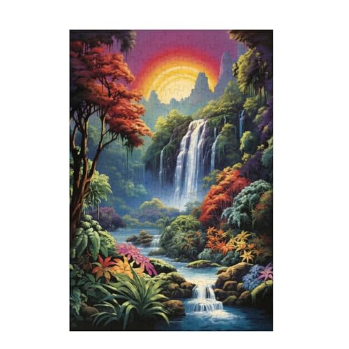 Puzzle 200 Teile Fallen Puzzle Berg DIY Kreative Holz Jigsaws für Erwachsene mit Geschenkbox, Impossible Herausfordernde Familie Aktivität Spiele, Deko Wohnzimmer, Geschenke für Frauen 35x25cm D-1611 von Wehsaeho