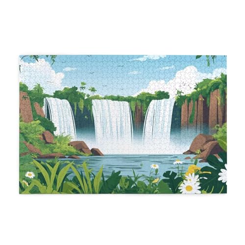 Puzzle 200 Teile Fallen Puzzle Blume DIY Kreative Holz Jigsaws für Erwachsene mit Geschenkbox Verpackung, Impossible Herausfordernde Familie Aktivität Spiele, Deko Wohnzimmer Geschenke 35x25cm E-1314 von Wehsaeho