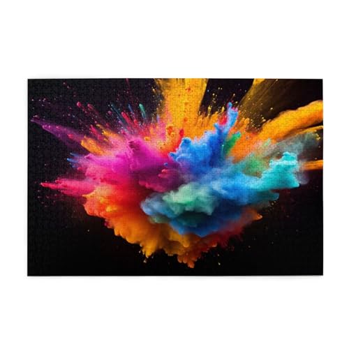 Puzzle 200 Teile Farbe Puzzle Abstrakt DIY Kreative Holz Jigsaws für Erwachsene mit Geschenkbox Verpackung, Impossible Herausfordernde Familie Aktivität Spiele, Deko Wohnzimmer Geschenke 35x25cm E-135 von Wehsaeho