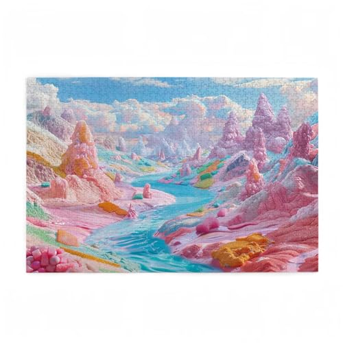 Puzzle 200 Teile Farbe Puzzle Landschaft DIY Kreative Holz Jigsaws für Erwachsene mit Geschenkbox Verpackung, Impossible Herausfordernde Familie Aktivität Spiele, Deko Wohnzimmer 35x25cm D-279 von Wehsaeho