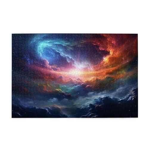 Puzzle 200 Teile Farbe Puzzle Wolke DIY Kreative Holz Jigsaws für Erwachsene mit Geschenkbox Verpackung, Impossible Herausfordernde Familie Aktivität Spiele, Deko Wohnzimmer Geschenke 35x25cm E-19 von Wehsaeho