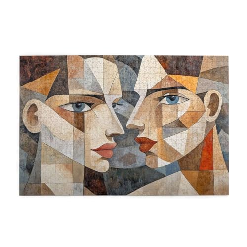 Puzzle 200 Teile Frau Puzzle Abstrakt DIY Kreative Holz Jigsaws für Erwachsene mit Geschenkbox Verpackung, Impossible Herausfordernde Familie Aktivität Spiele, Deko Wohnzimmer Geschenke 35x25cm E-844 von Wehsaeho