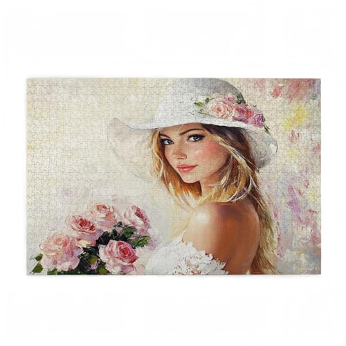 Puzzle 200 Teile Frau Puzzle Blume DIY Kreative Holz Jigsaws für Erwachsene mit Geschenkbox Verpackung, Impossible Herausfordernde Familie Aktivität Spiele, Wohnzimmer Deko Geschenke 35x25cm D-324 Puzzle 200 Teile Frau Puzzle Blume DIY Kreative Holz Jigsaws für Erwachsene mit Geschenkbox Verpackung, Impossible Herausfordernde Familie Aktivität Spiele, Wohnzimmer Deko Geschenke 35x25cm D-324 von Wehsaeho