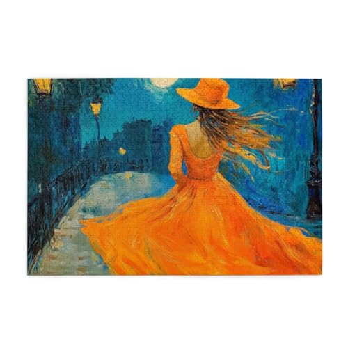 Puzzle 200 Teile Frau Puzzle Sternenhimmel DIY Kreative Holz Jigsaws für Erwachsene mit Geschenkbox Verpackung, Impossible Herausfordernde Familie Aktivität Spiele, Wanddeko Geschenke 35x25cm E-1273 von Wehsaeho