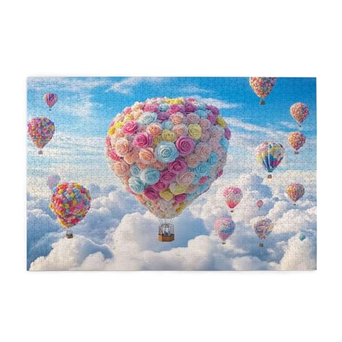 Puzzle 200 Teile Heißluftballon Puzzle Blume DIY Kreative Holz Jigsaws für Erwachsene, Impossible Herausfordernde Familie Aktivität Spiele, Deko Wohnzimmer, Geschenke für Frauen 35x25cm E-754 Puzzle 200 Teile Heißluftballon Puzzle Blume DIY Kreative Holz Jigsaws für Erwachsene, Impossible Herausfordernde Familie Aktivität Spiele, Deko Wohnzimmer, Geschenke für Frauen 35x25cm E-754 von Wehsaeho
