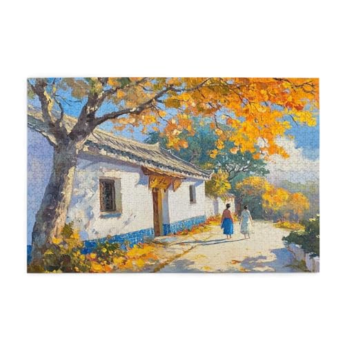 Puzzle 200 Teile Herbst Puzzle Frau DIY Kreative Holz Jigsaws für Erwachsene mit Geschenkbox Verpackung, Impossible Herausfordernde Familie Aktivität Spiele, Deko Wohnzimmer Geschenke 35x25cm E-1806 Puzzle 200 Teile Herbst Puzzle Frau DIY Kreative Holz Jigsaws für Erwachsene mit Geschenkbox Verpackung, Impossible Herausfordernde Familie Aktivität Spiele, Deko Wohnzimmer Geschenke 35x25cm E-1806 von Wehsaeho