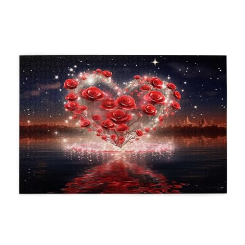 Puzzle 200 Teile Herz Puzzle Blume DIY Kreative Holz Jigsaws für Erwachsene mit Geschenkbox Verpackung, Impossible Herausfordernde Familie Aktivität Spiele, Deko Wohnzimmer Geschenke 35x25cm E-173 Puzzle 200 Teile Herz Puzzle Blume DIY Kreative Holz Jigsaws für Erwachsene mit Geschenkbox Verpackung, Impossible Herausfordernde Familie Aktivität Spiele, Deko Wohnzimmer Geschenke 35x25cm E-173 von Wehsaeho