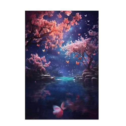 Puzzle 200 Teile Japan Puzzle Kirschblüten DIY Kreative Holz Jigsaws für Erwachsene mit Geschenkbox Verpackung, Impossible Herausfordernde Familie Aktivität Spiele, Deko Wohnzimmer 35x25cm D-1410 von Wehsaeho