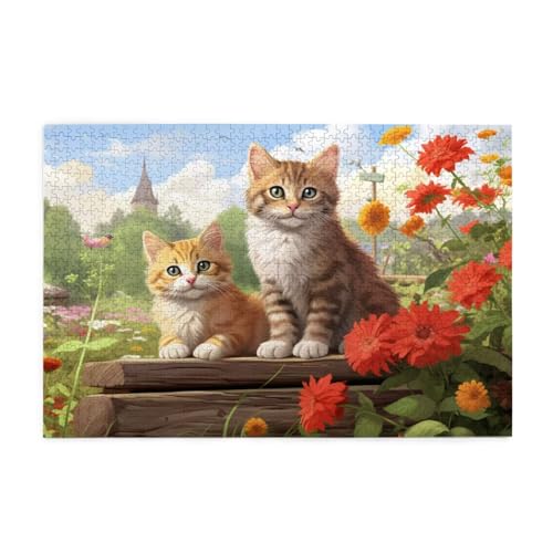 Puzzle 200 Teile Katze Puzzle Blume DIY Kreative Holz Jigsaws für Erwachsene mit Geschenkbox Verpackung, Impossible Herausfordernde Familie Aktivität Spiele, Deko Wohnzimmer Geschenke 35x25cm E-178 Puzzle 200 Teile Katze Puzzle Blume DIY Kreative Holz Jigsaws für Erwachsene mit Geschenkbox Verpackung, Impossible Herausfordernde Familie Aktivität Spiele, Deko Wohnzimmer Geschenke 35x25cm E-178 von Wehsaeho
