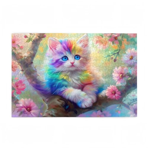 Puzzle 200 Teile Katze Puzzle Blume DIY Kreative Holz Jigsaws für Erwachsene mit Geschenkbox Verpackung, Impossible Herausfordernde Familie Aktivität Spiele, Wohnzimmer Deko Geschenke 35x25cm D-63 Puzzle 200 Teile Katze Puzzle Blume DIY Kreative Holz Jigsaws für Erwachsene mit Geschenkbox Verpackung, Impossible Herausfordernde Familie Aktivität Spiele, Wohnzimmer Deko Geschenke 35x25cm D-63 von Wehsaeho