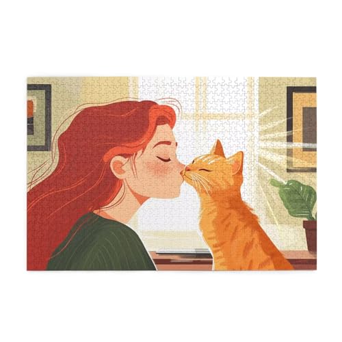 Puzzle 200 Teile Katze Puzzle Frau DIY Kreative Holz Jigsaws für Erwachsene mit Geschenkbox Verpackung, Impossible Herausfordernde Familie Aktivität Spiele, Deko Wohnzimmer Geschenke 35x25cm E-1503 Puzzle 200 Teile Katze Puzzle Frau DIY Kreative Holz Jigsaws für Erwachsene mit Geschenkbox Verpackung, Impossible Herausfordernde Familie Aktivität Spiele, Deko Wohnzimmer Geschenke 35x25cm E-1503 von Wehsaeho
