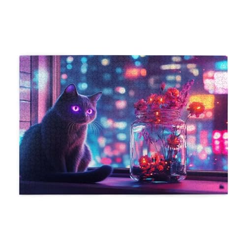 Puzzle 200 Teile Katze Puzzle Nachtansicht DIY Kreative Holz Jigsaws für Erwachsene mit Geschenkbox Verpackung, Impossible Herausfordernde Familie Aktivität Spiele, Wanddeko Geschenke 35x25cm E-1649 Puzzle 200 Teile Katze Puzzle Nachtansicht DIY Kreative Holz Jigsaws für Erwachsene mit Geschenkbox Verpackung, Impossible Herausfordernde Familie Aktivität Spiele, Wanddeko Geschenke 35x25cm E-1649 von Wehsaeho