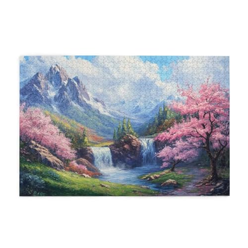 Puzzle 200 Teile Kirschblüten Puzzle Berg DIY Kreative Holz Jigsaws für Erwachsene, Geschenkbox Verpackung, Impossible Herausfordernde Familie Aktivität Spiele, Deko Wohnzimmer 35x25cm E-1769 Puzzle 200 Teile Kirschblüten Puzzle Berg DIY Kreative Holz Jigsaws für Erwachsene, Geschenkbox Verpackung, Impossible Herausfordernde Familie Aktivität Spiele, Deko Wohnzimmer 35x25cm E-1769 von Wehsaeho