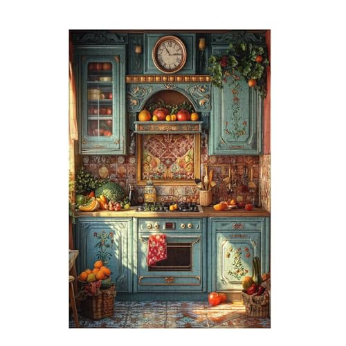 Puzzle 200 Teile Küche Puzzle Retro DIY Kreative Holz Jigsaws für Erwachsene mit Geschenkbox, Impossible Herausfordernde Familie Aktivität Spiele, Deko Wohnzimmer, Geschenke für Frauen 35x25cm D-1155 von Wehsaeho