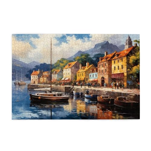 Puzzle 200 Teile Landschaft Puzzle Berg DIY Kreative Holz Jigsaws für Erwachsene, Geschenkbox Verpackung, Impossible Herausfordernde Familie Aktivität Spiele, Deko Wohnzimmer Geschenke 35x25cm E-671 von Wehsaeho
