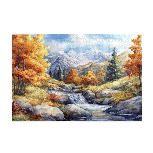 Puzzle 200 Teile Landschaft Puzzle Berg DIY Kreative Holz Jigsaws für Erwachsene, Geschenkbox Verpackung, Impossible Herausfordernde Familie Aktivität Spiele, Deko Wohnzimmer Geschenke 35x25cm E-1766 von Wehsaeho