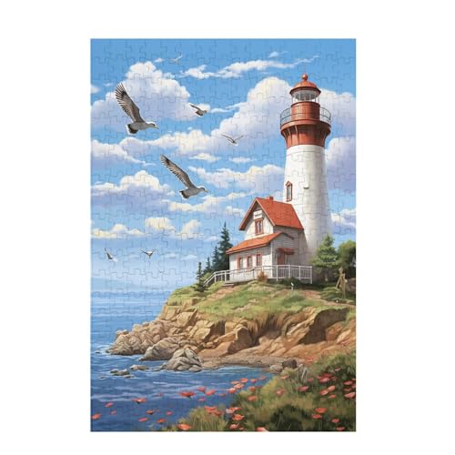 Puzzle 200 Teile Landschaft Puzzle Bird DIY Kreative Holz Jigsaws für Erwachsene mit Geschenkbox Verpackung, Impossible Herausfordernde Familie Aktivität Spiele, Deko Wohnzimmer 35x25cm D-1721 von Wehsaeho