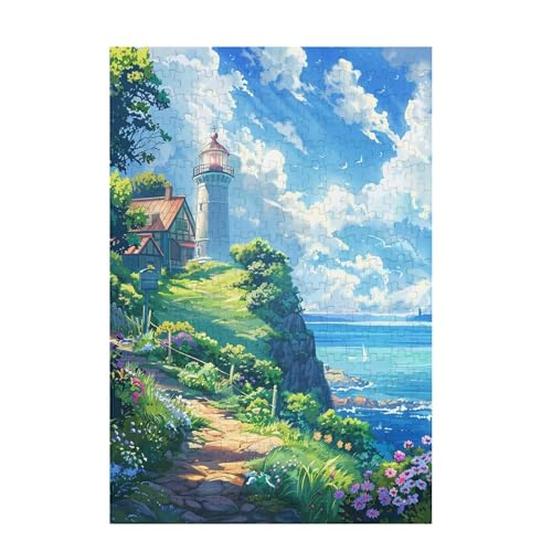 Puzzle 200 Teile Landschaft Puzzle Meer DIY Kreative Holz Jigsaws für Erwachsene mit Geschenkbox Verpackung, Impossible Herausfordernde Familie Aktivität Spiele, Deko Wohnzimmer 35x25cm D-852 von Wehsaeho