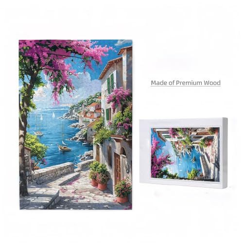 Puzzle 200 Teile Landschaft Puzzle Meer DIY Kreative Holz Jigsaws für Erwachsene mit Geschenkbox Verpackung, Impossible Herausfordernde Familie Aktivität Spiele, Deko Wohnzimmer 35x25cm D-881 von Wehsaeho
