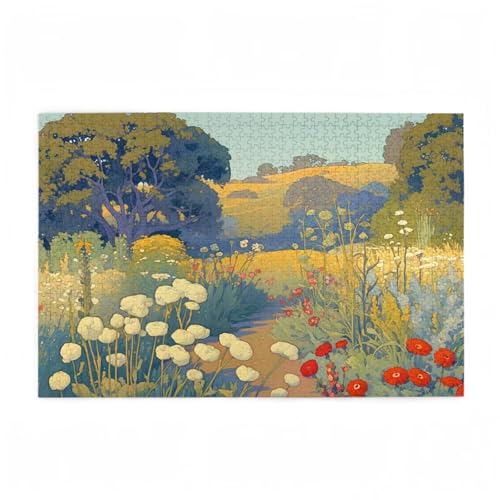 Puzzle 200 Teile Landschaft Puzzle Retro DIY Kreative Holz Jigsaws für Erwachsene mit Geschenkbox Verpackung, Impossible Herausfordernde Familie Aktivität Spiele, Deko Wohnzimmer 35x25cm D-599 von Wehsaeho